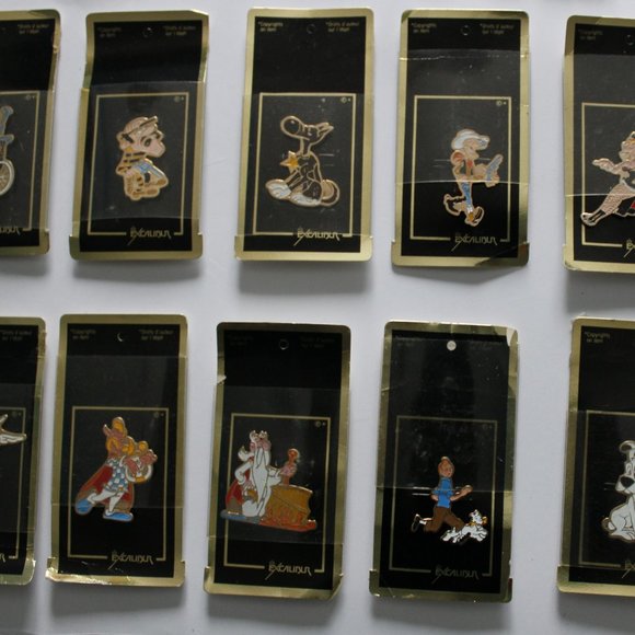 Excalibur Vintage Tintin, Astérix et Obélix and Lucky Luke Enamel Pin - Picture 1 of 16